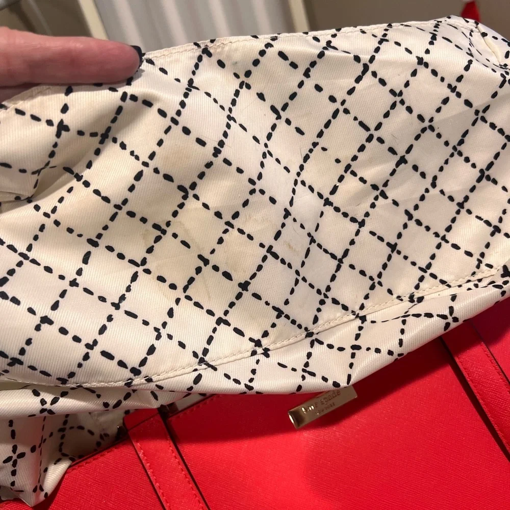 Kate Spade Newbury Large Tote Strawberry Pink Leather Work Travel Bag